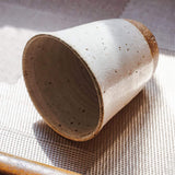 Creamy White Handmade Keep Cup - Sticky Earth Ceramics Singapore