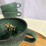 Wide mouth mug inner shot with dried flower