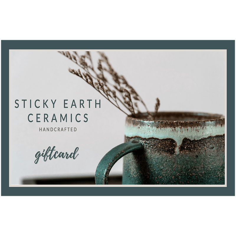 E-gift card to purchase Sticky Earth Ceramics online